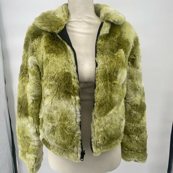 Faded Glory Other - Olive Faux Fur faded Glory Jacket Girls Size 10/12